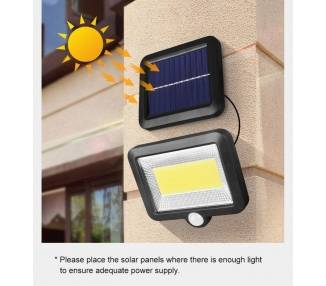 100 Led Solar Luz De Pared Impermeable Sensor De Movimiento Lámpara Exterior