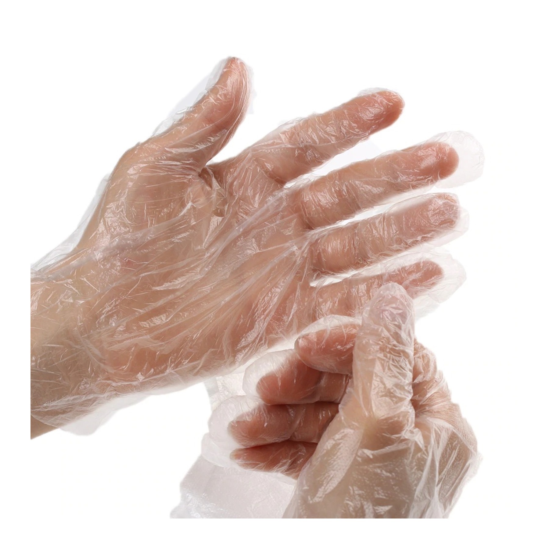 100 Guantes De Plastico Para Hogar Trabajo Transparente Desechable