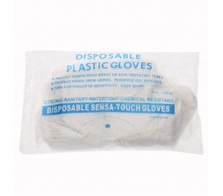 100 Guantes De Plastico Para Hogar Trabajo Transparente Desechable