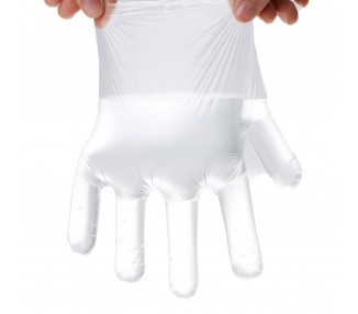 100 Guantes De Plastico Para Hogar Trabajo Transparente Desechable