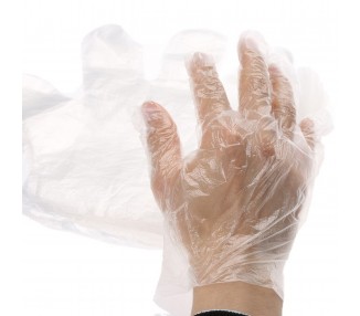 100 Guantes De Plastico Para Hogar Trabajo Transparente Desechable