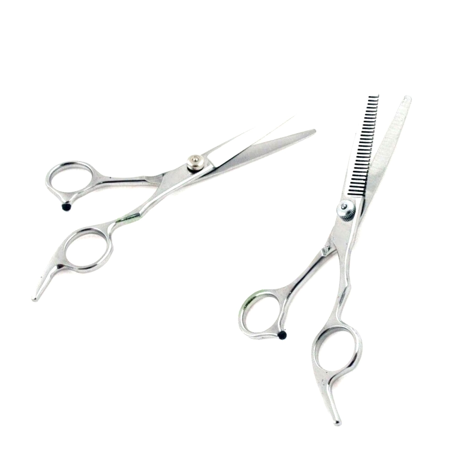 Set De 2 Tijeras De Acero Peluquero Peluqueria Profesional Cortar Entresacar