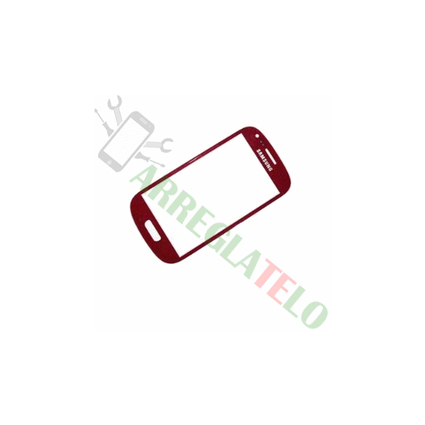 Pantalla Tactil Digitalizador Cristal Para Samsung Galaxy S3 Mini I8190 Rojo