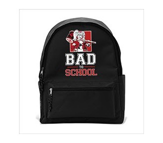 DC Comics Backpack Zaino Harley Quinn - BAD TO SCHOOL