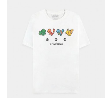 Pokemon T-Shirt (S) Man: Starters Short Sleeved