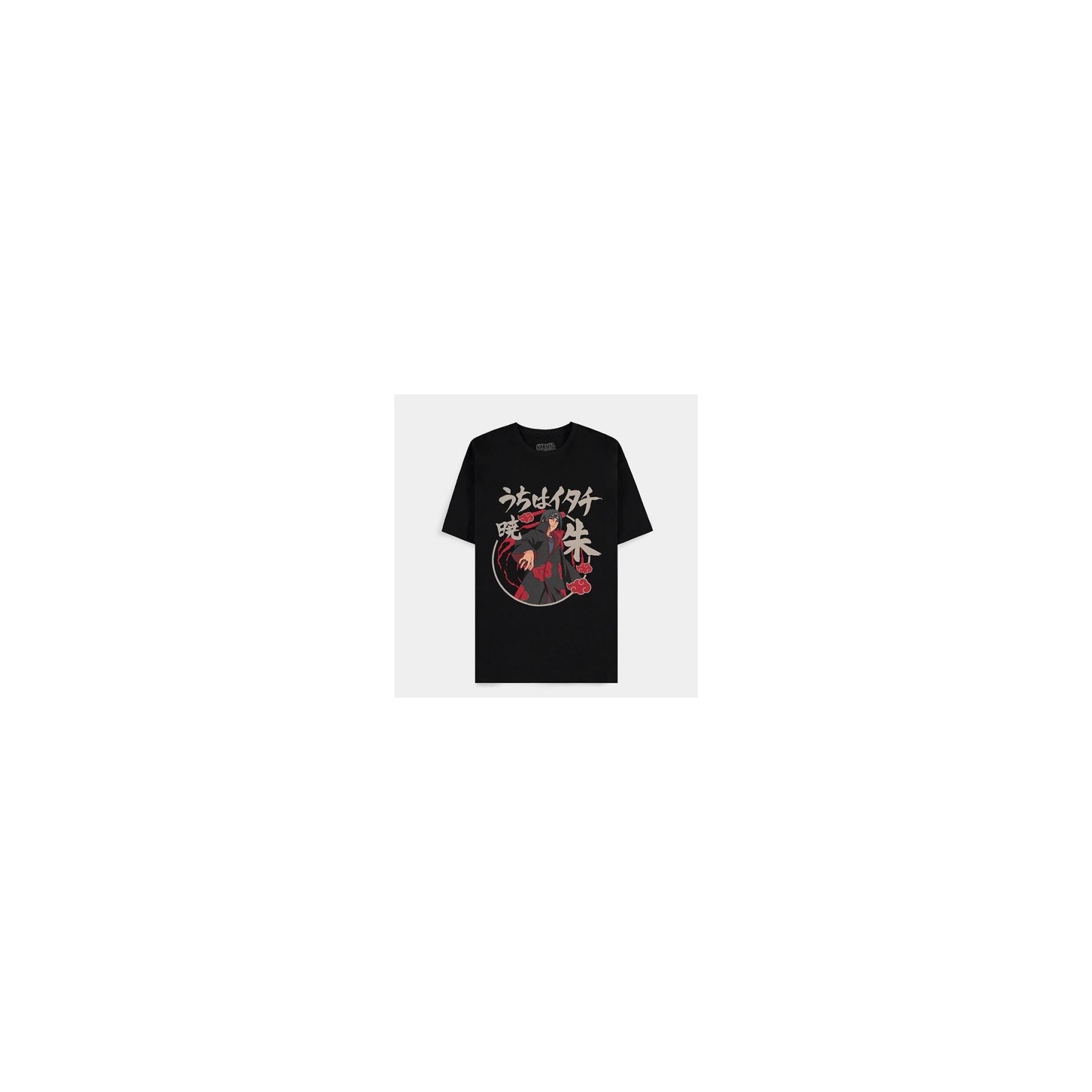 Naruto Shippuden T-Shirt (M) Man: Akatsuki Itachi Black