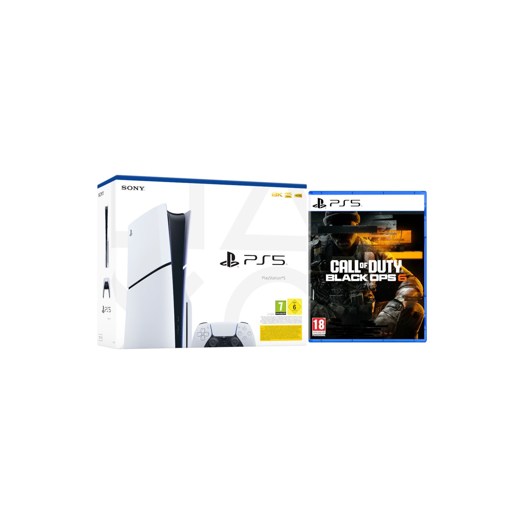CONSOLA WHITE SLIM EDITION + DUALSENSE (1TB) + CALL OF DUTY BLACK OPS 6