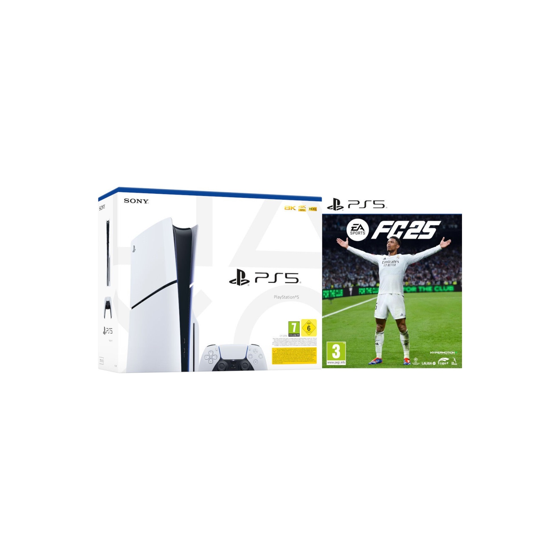 CONSOLA WHITE SLIM EDITION + DUALSENSE (1TB) + EA SPORTS FC 25