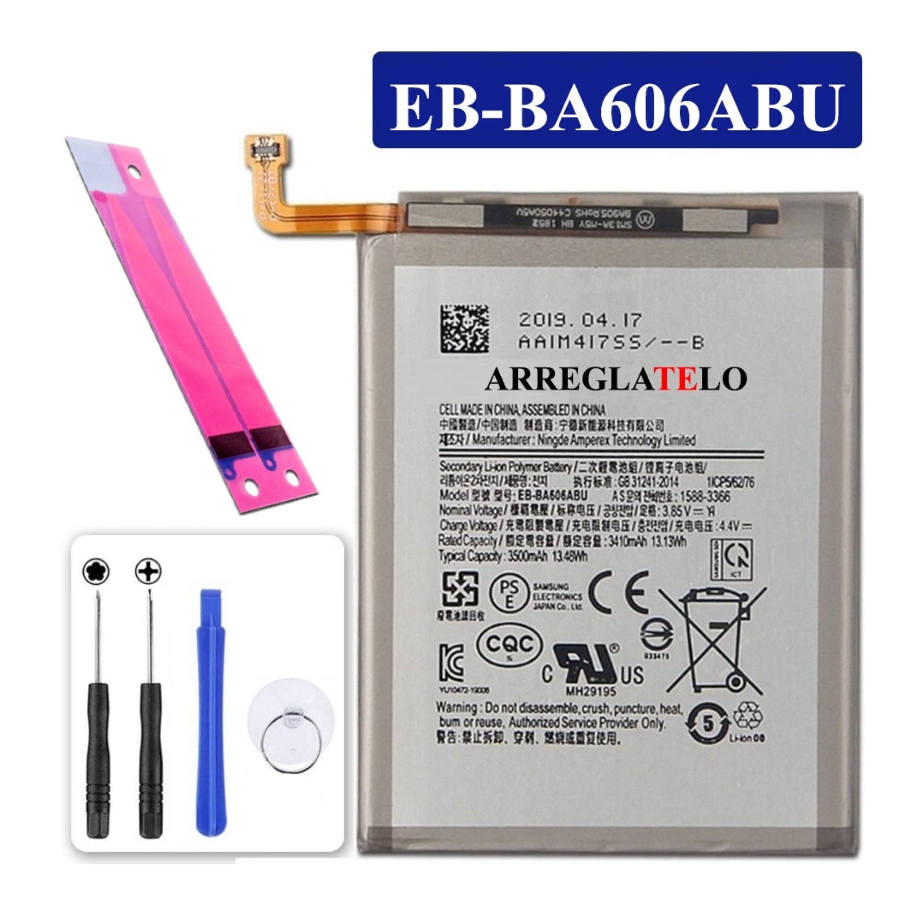 Bateria para Samsung Galaxy A60 2019 A606, MPN Original: EB-BA606ABU