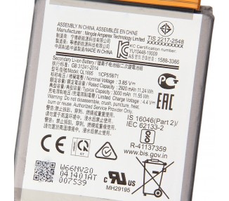 Bateria Para Samsung Galaxy A01, A015, Mpn Original: Ql1695