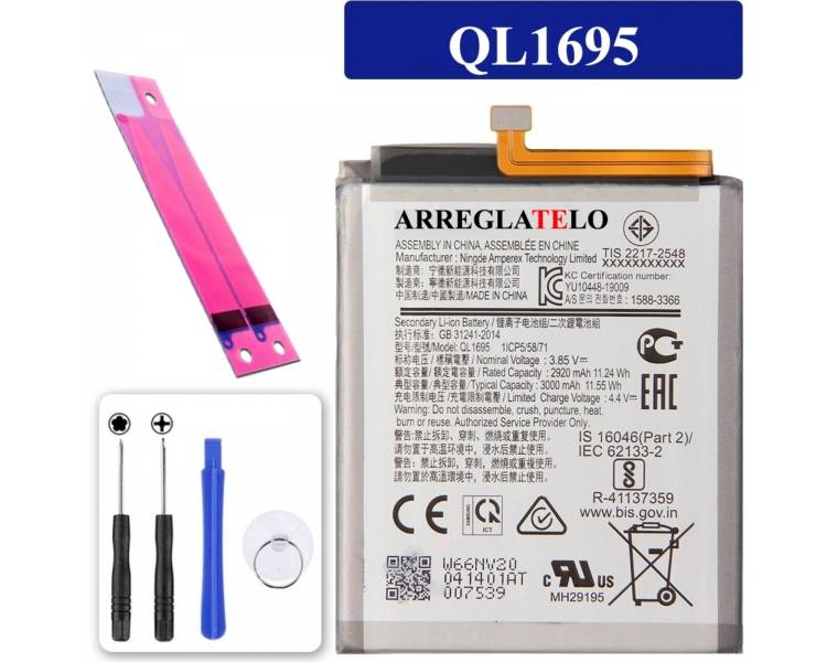 Bateria Para Samsung Galaxy A01, A015, Mpn Original: Ql1695