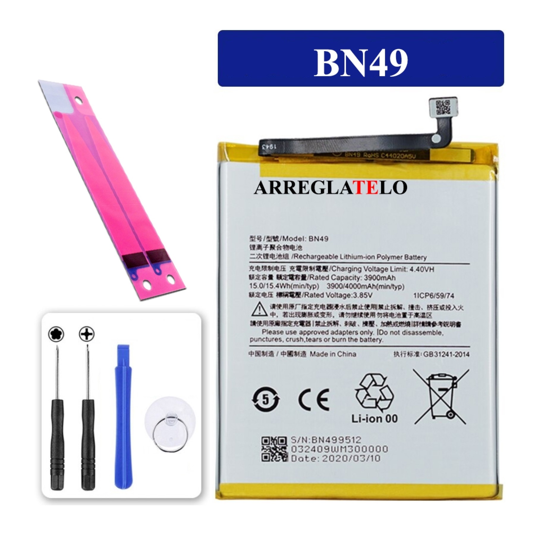 Bateria para Xiaomi Redmi 7A, MPN Original: BN49