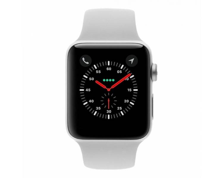 Apple Watch (Series 3) 38 mm - Edelstahl Silber - Armband Sportarmband