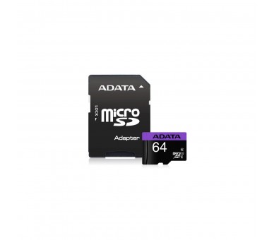 Tarjeta Micro SD + Adaptador Adata 64Gb UHS1