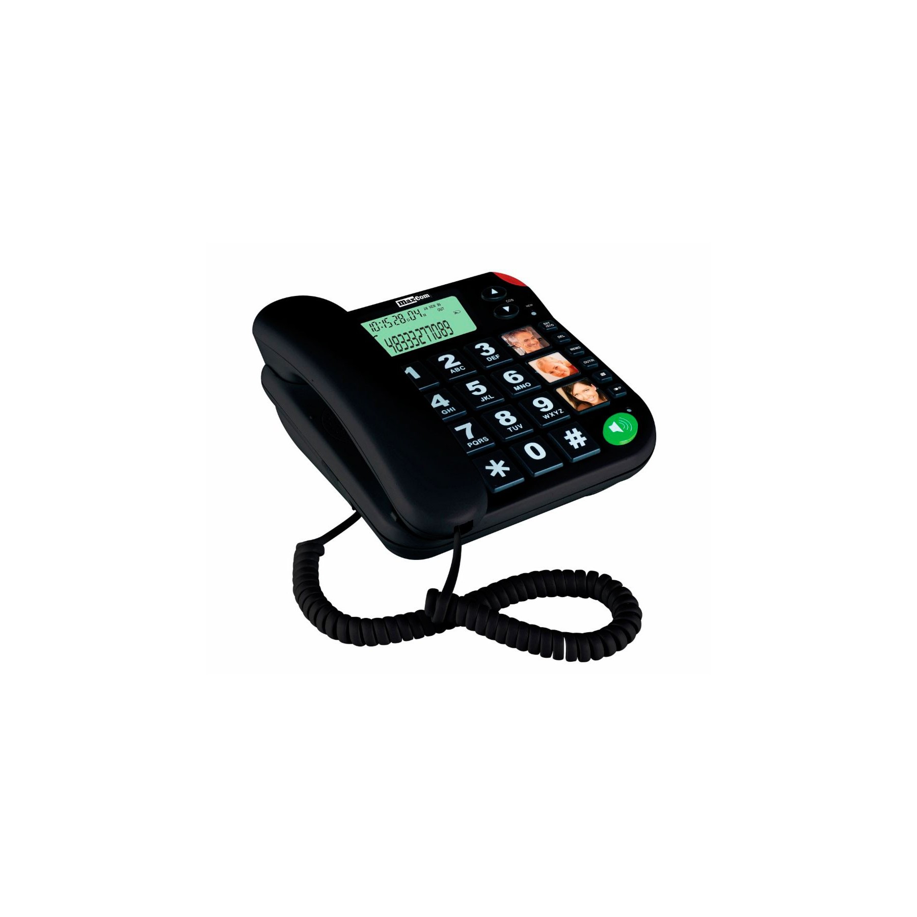 Teléfono Fijo Sobremesa Teclas Grandes Maxcom