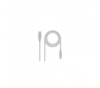 Nanocable Cable Usb 2.0 Impresora, Tipo A/M-B/M, Beige, 1.0