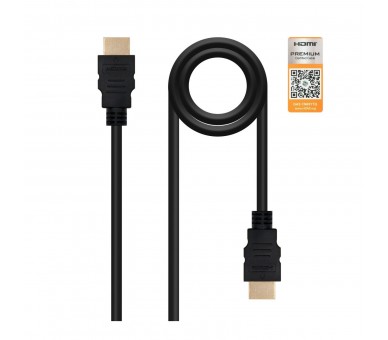 Cable Hdmi(A) A Hdmi(A) 4K 1.5M Nanocable Negro