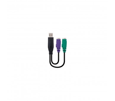 Adaptador 2Xps/2-H A Usb(A)-M Nanocable 15Cm Negro
