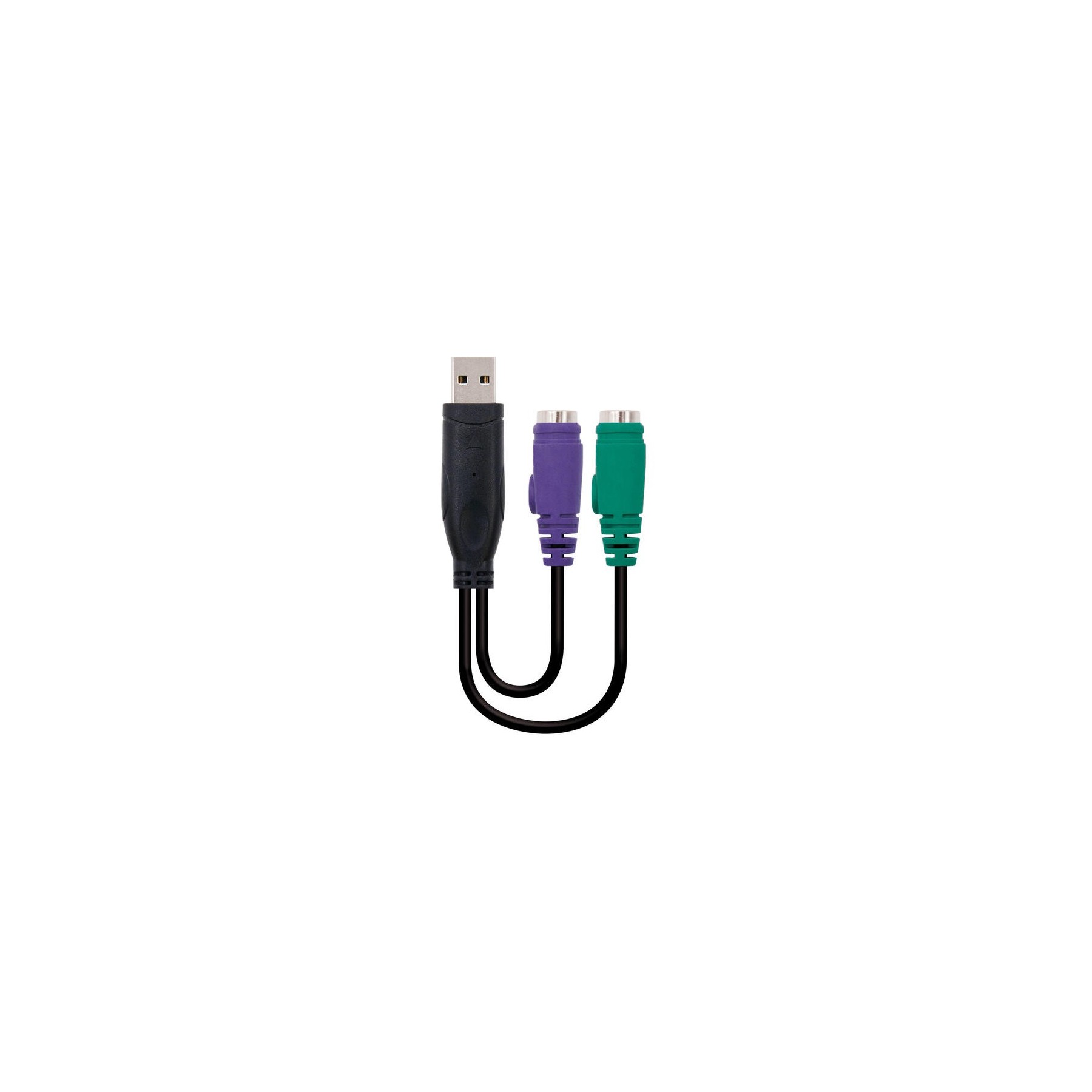 Adaptador 2Xps/2-H A Usb(A)-M Nanocable 15Cm Negro