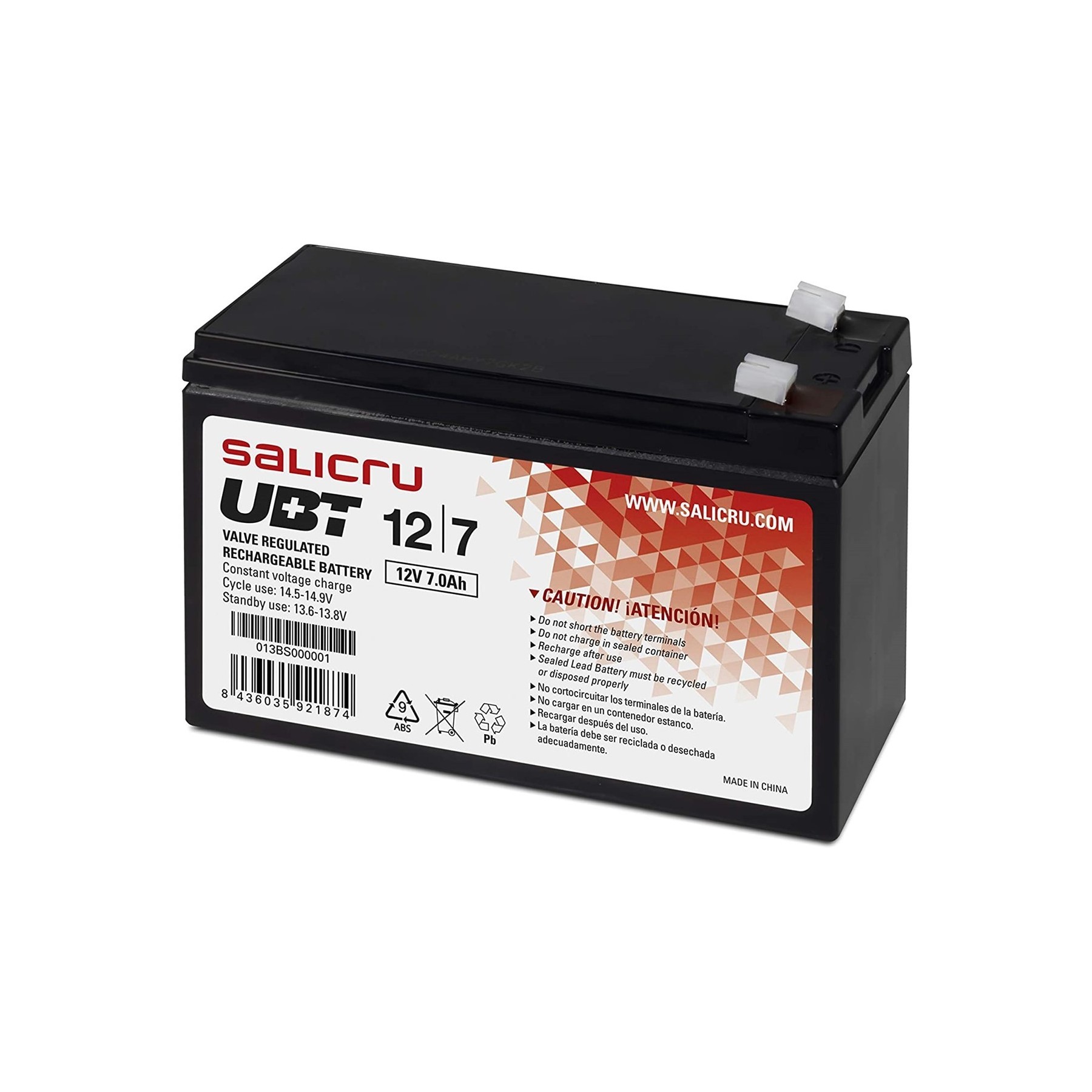 Bateria Salicru 7Ah/12V Para Sai Ubt 12/7