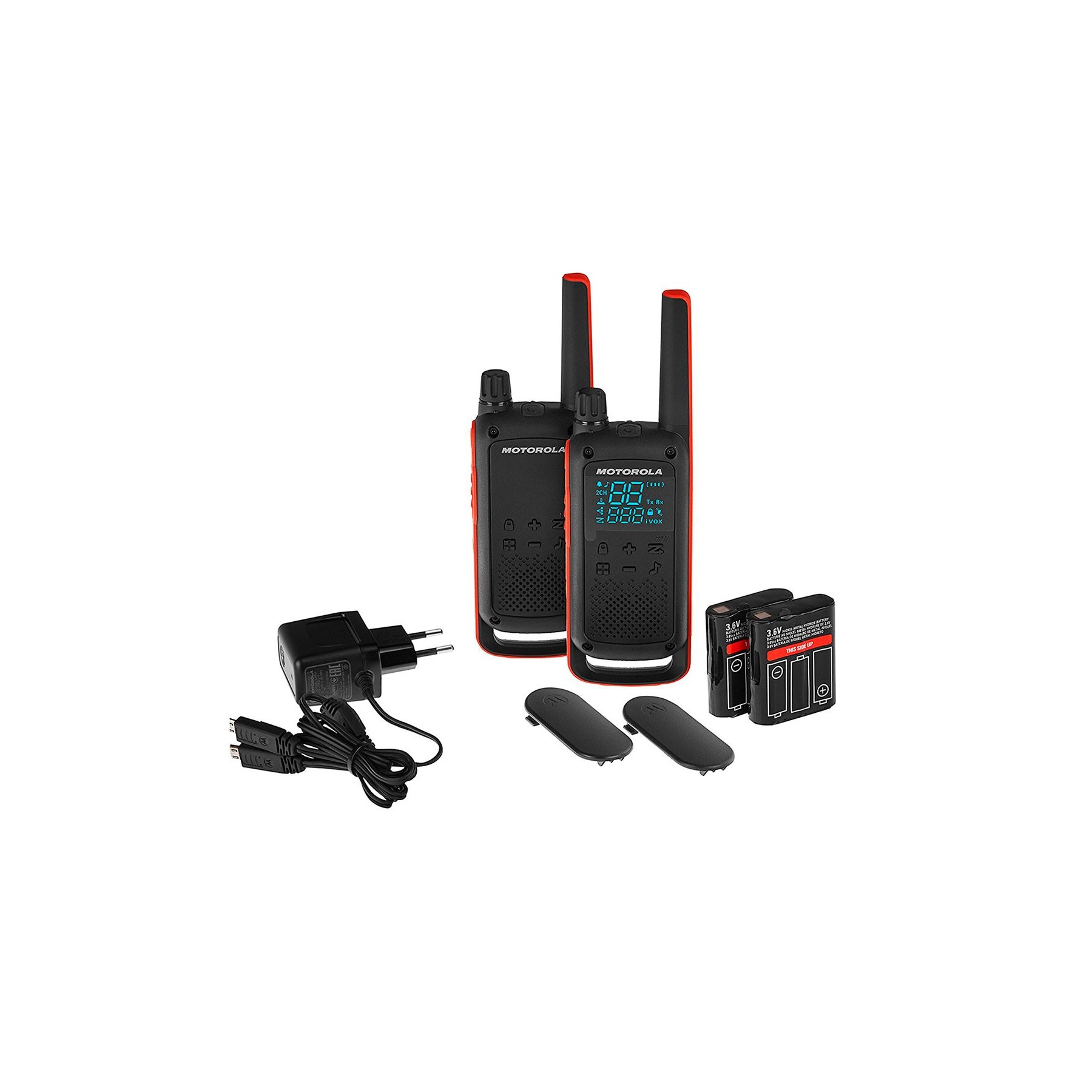Walkie Talkies Motorola Tlkr-T82 Negro Packs 2