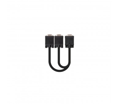 Cable Svga(Hdb15) A 2Xhdb15 Nanocable 45Cm Negro