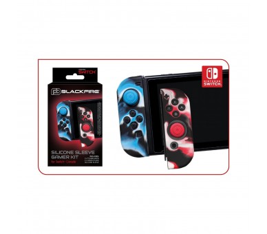 Silicone Sleeve Joycon Gamer Kit Blackfire N Switch