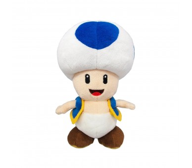 Peluche 20 Cm Toad Azul Super Mario