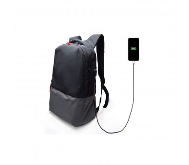 EWENT Notebook Backpack- 17.3 inch black, with USB charging