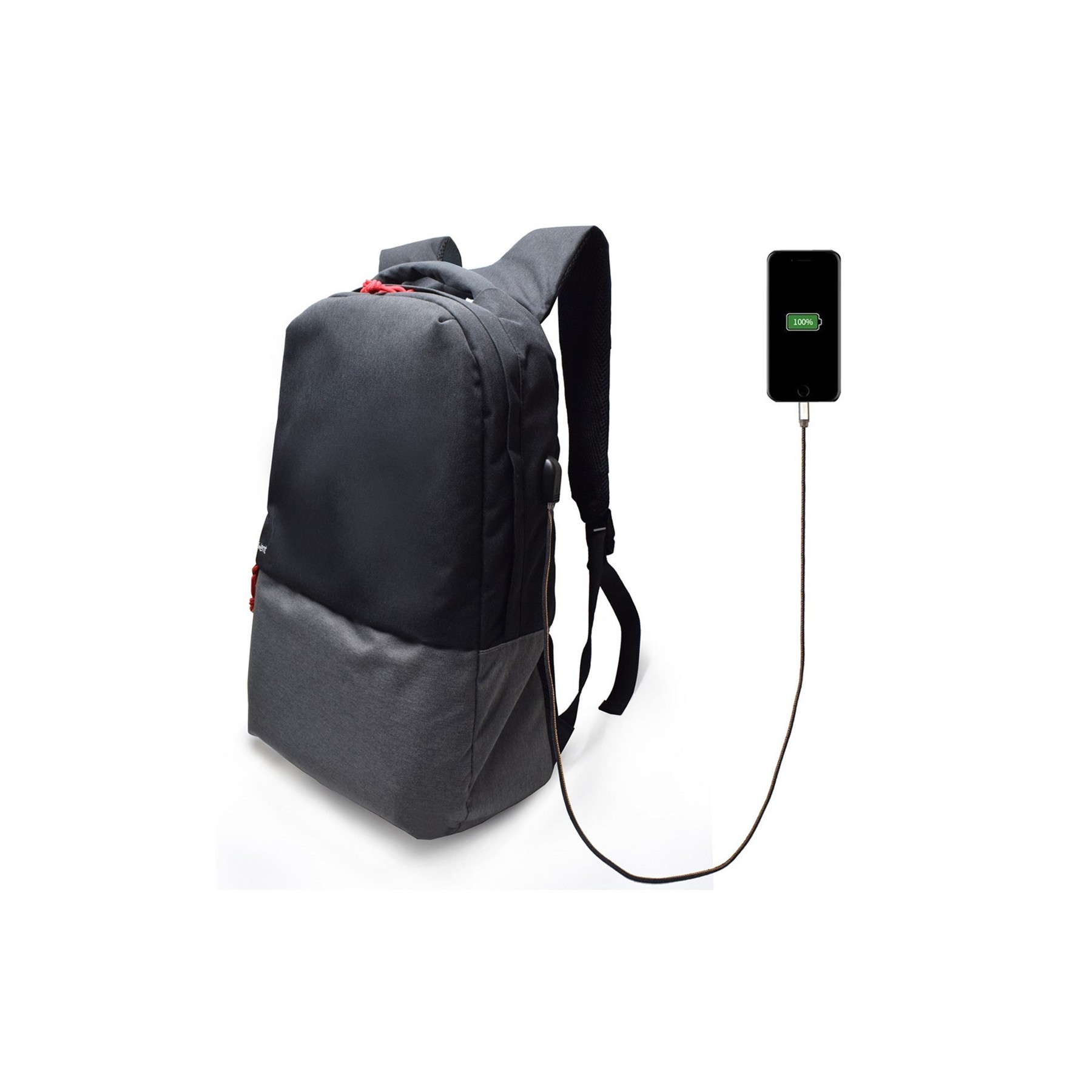 EWENT Notebook Backpack- 17.3 inch black, with USB charging