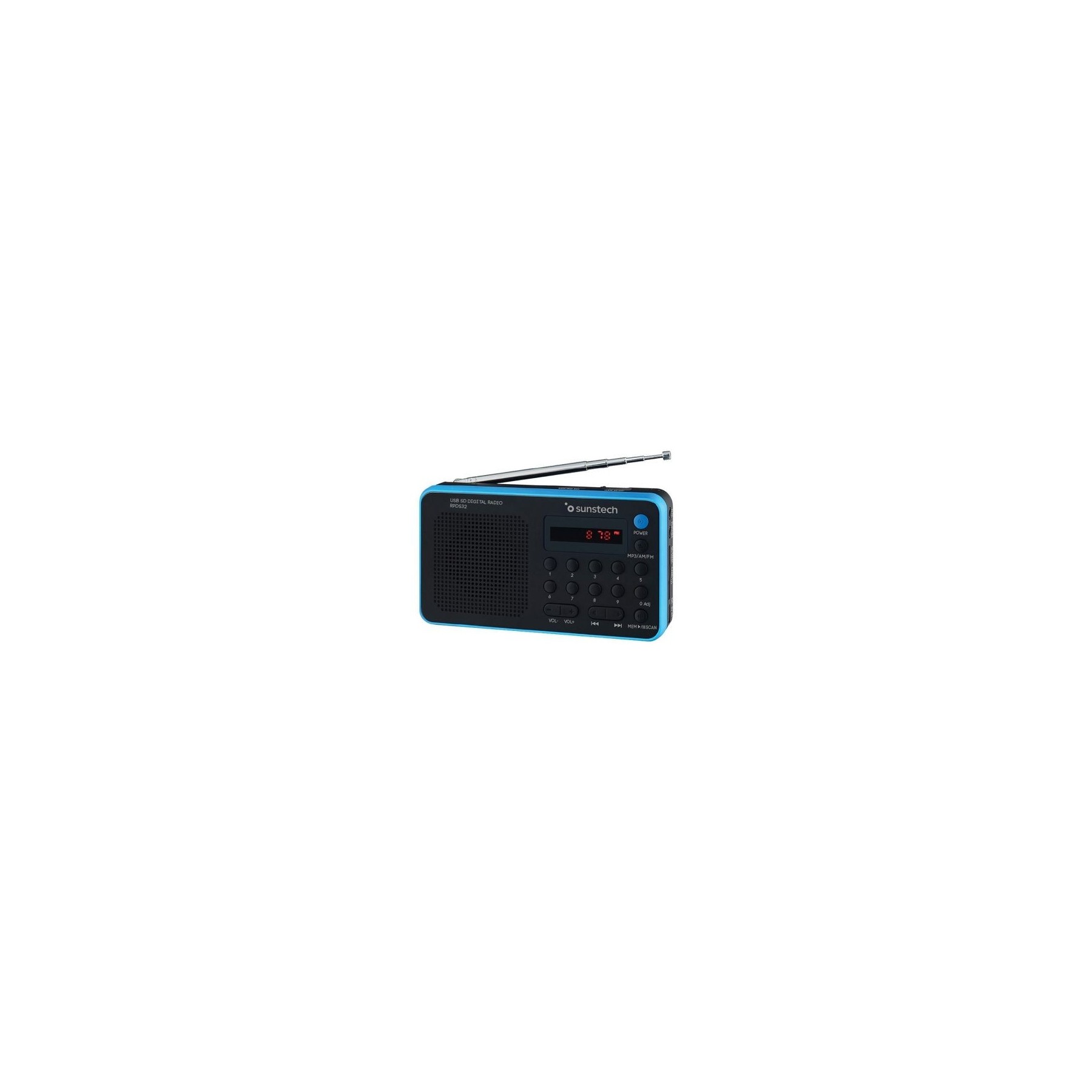 Radio Portátil Sunstech Rpds32Bl/ Negra Y Azul
