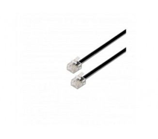 Cable De Teléfono Rj11 6P4C Aisens A143-0319/ 2M/ Negro