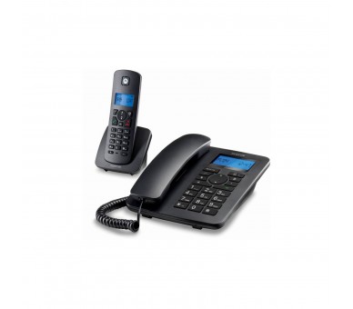 Teléfono Fijo Motorla C4201 Negro Fijo + Inalambrico