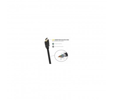Cable Ewent Soho Hdmi A/A - Hdmi M/M V1.5 15.0M Negro/Oro