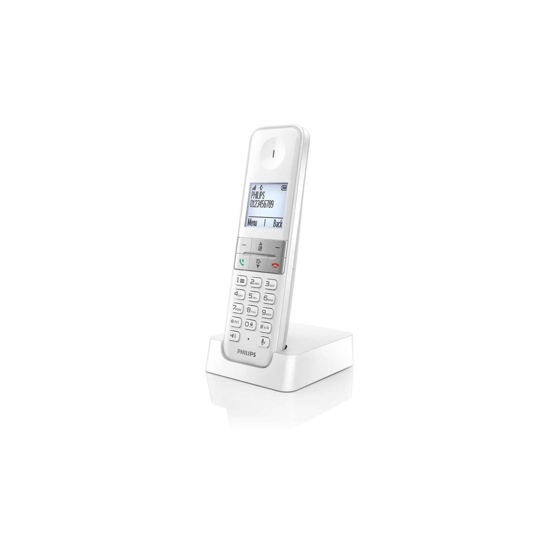 Teléfono Fijo Philips D4701 Blanco