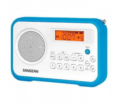 Radio Digital Portátil Fm Am Sangean Prd18 B-A Azul Blanco