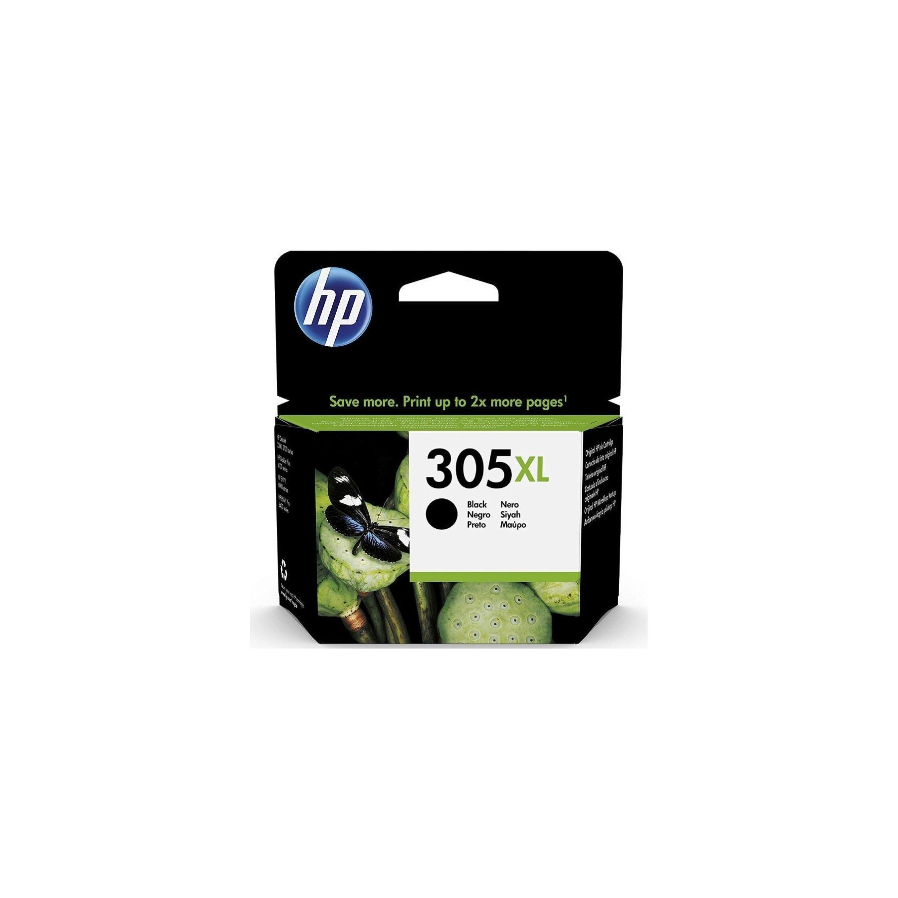Cartucho De Tinta Original Hp Nº305 Xl Alta Capacidad/ Negro