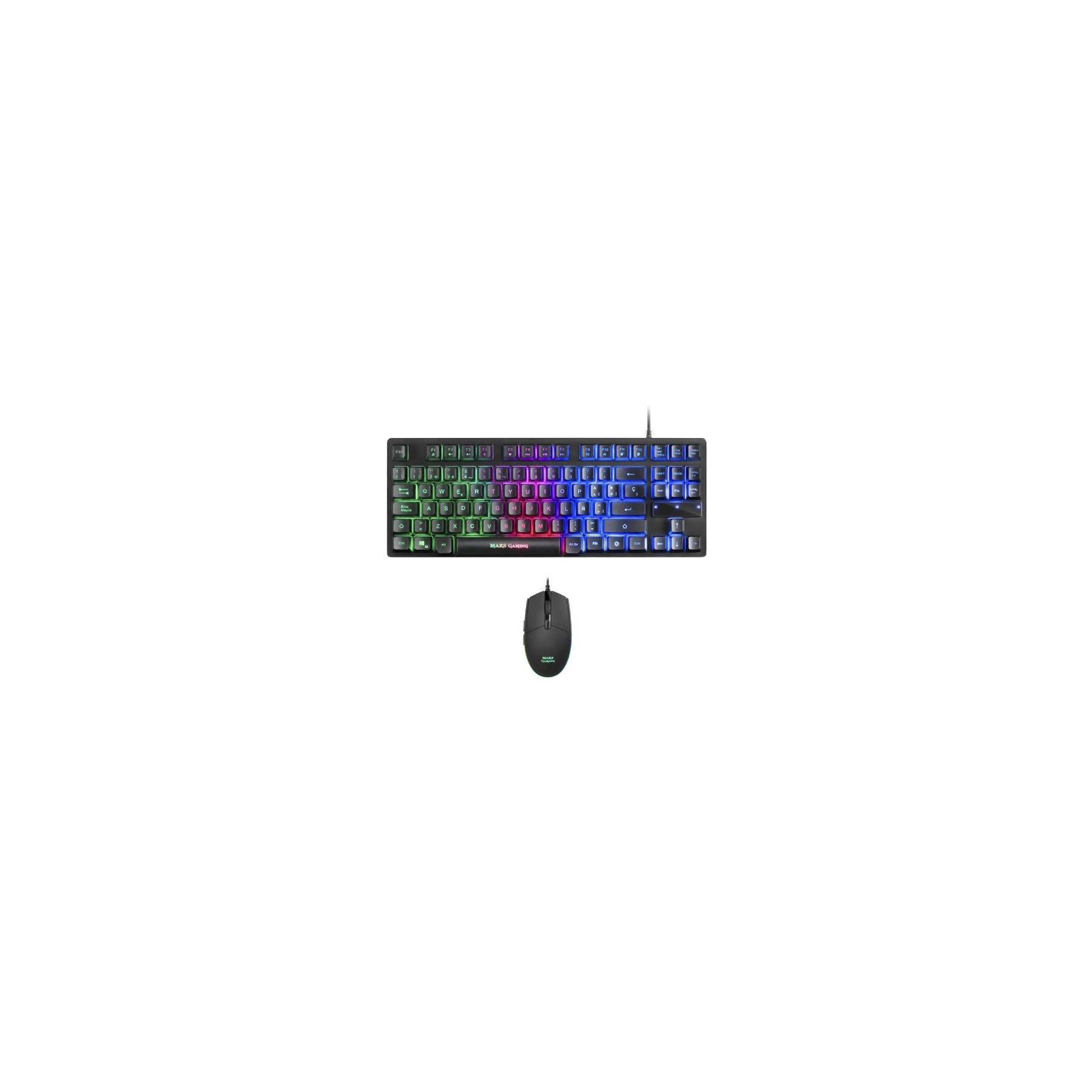 Pack Gaming Mars Gaming Mcptkles/ Teclado + Ratón Óptico