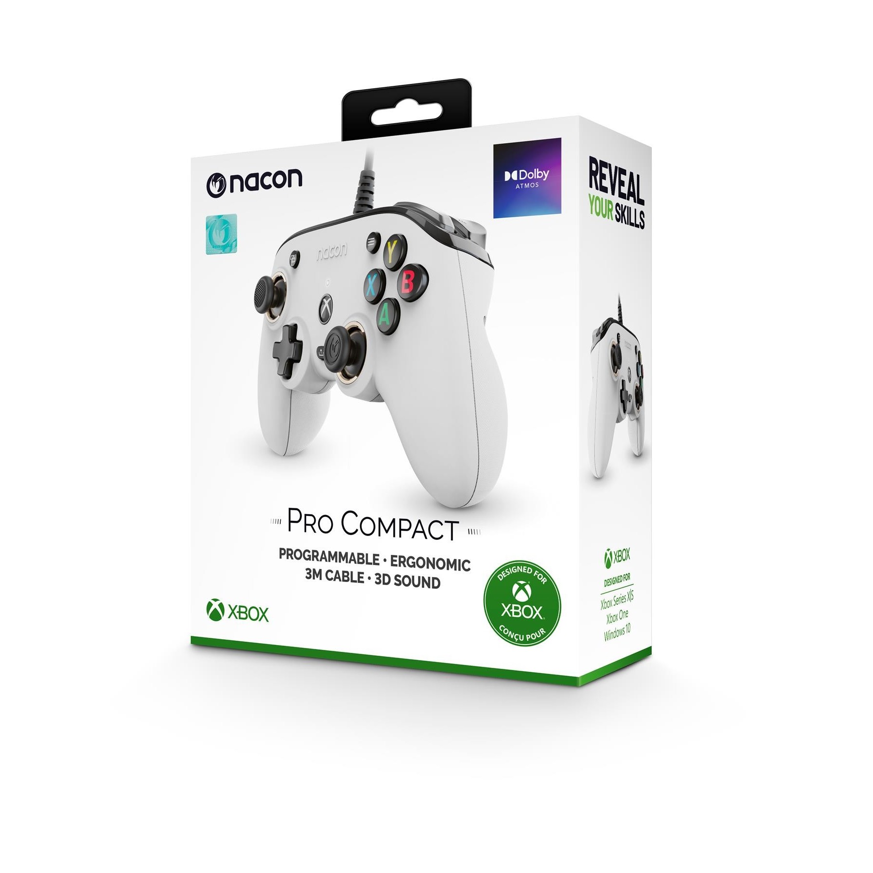 Mando con cable Nacon PRO COMPACT Blanco XBX