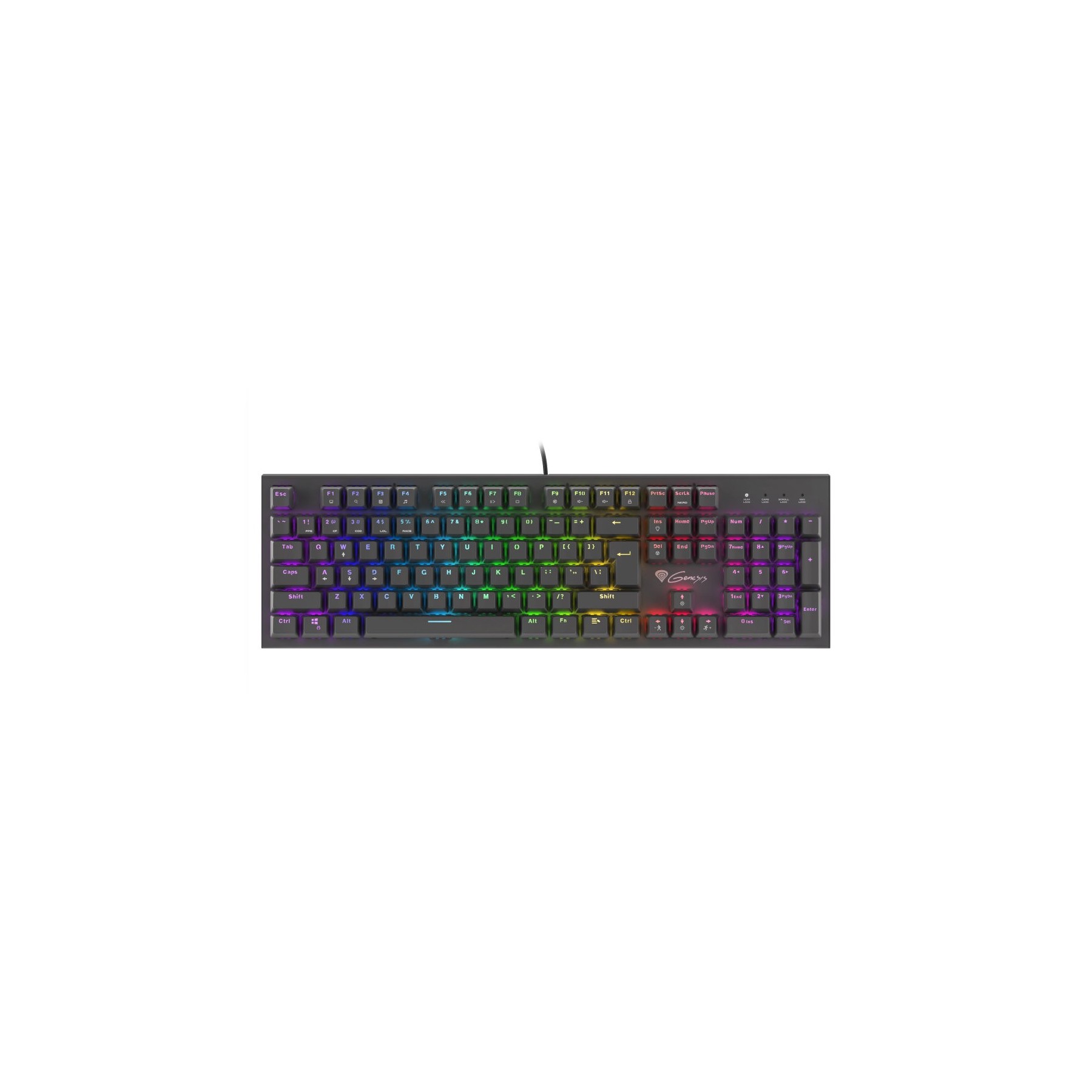 Teclado Gaming Genesis Thor 300 Brown Swicth Rgb