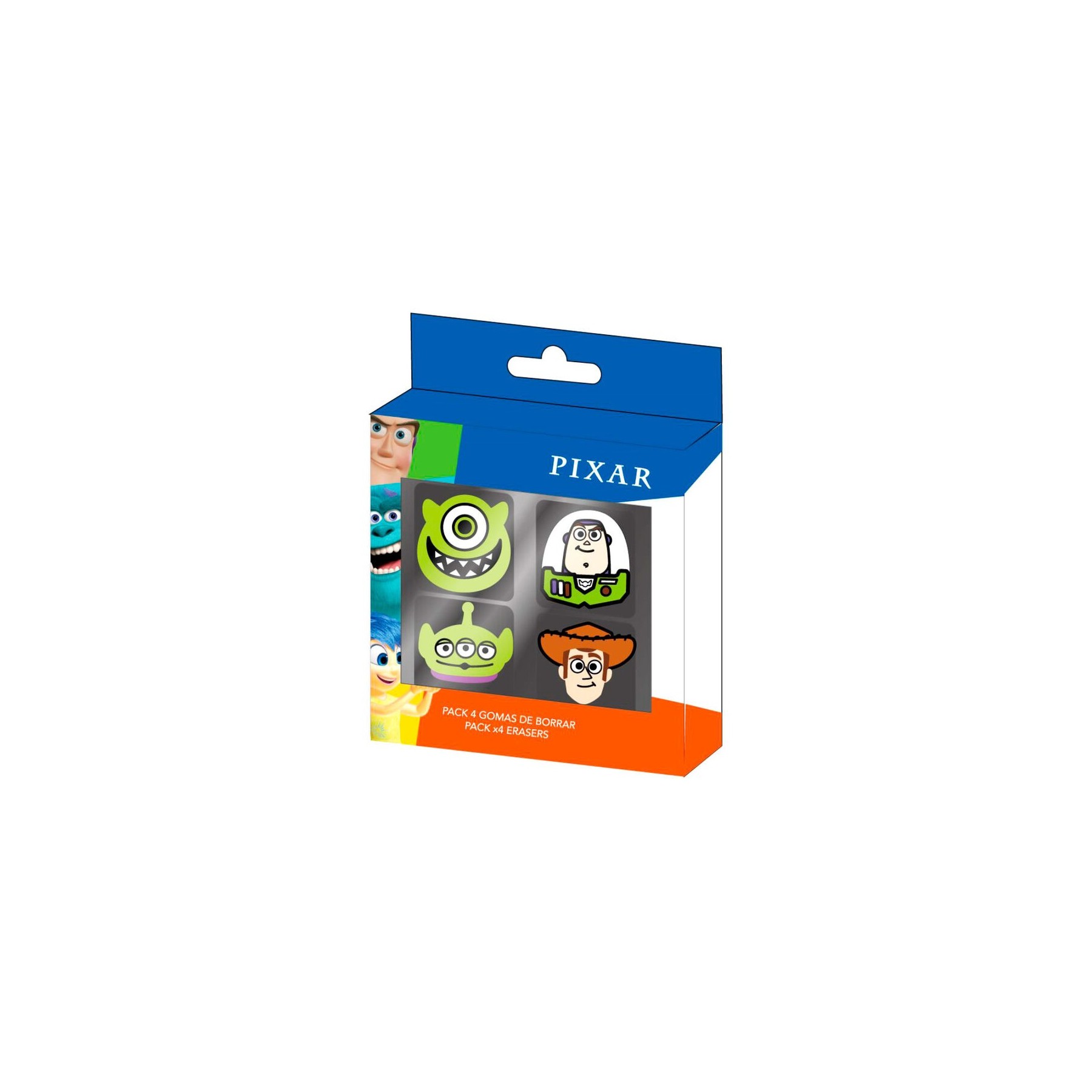 Pack 4 Gomas De Borrar Disney Pixar