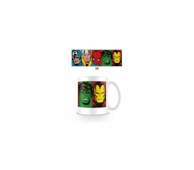 Taza Desayuno Marvel Caras Comic