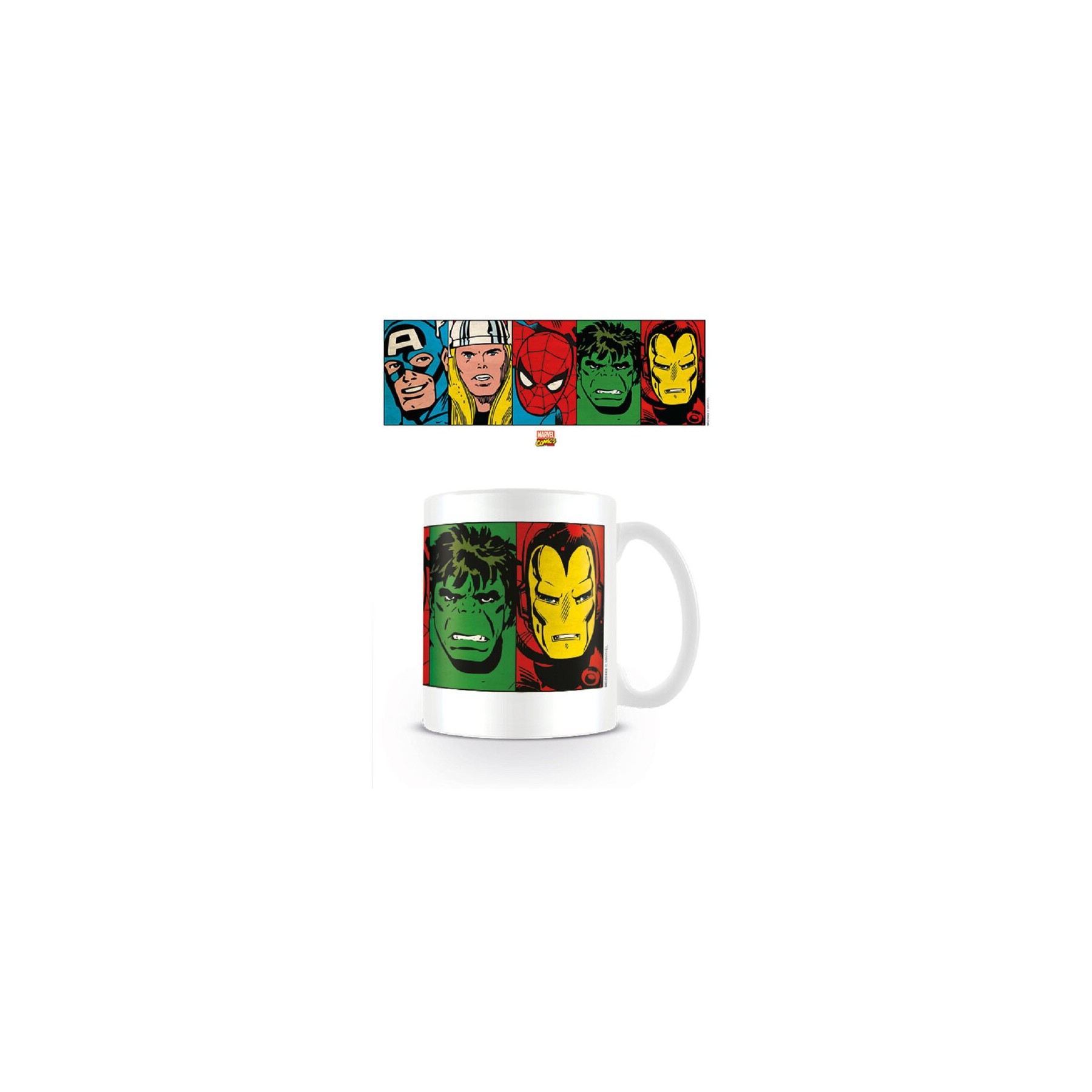 Taza Desayuno Marvel Caras Comic