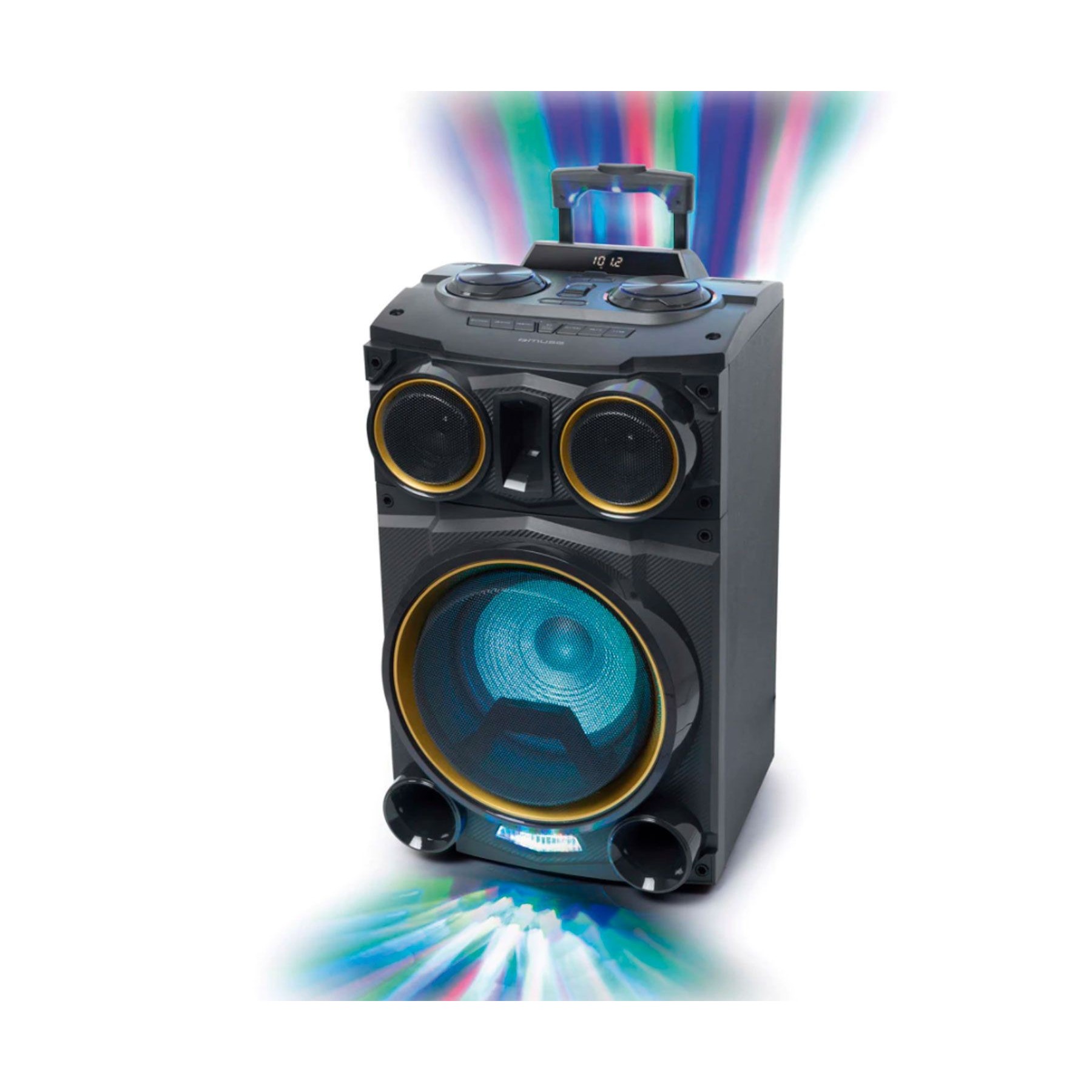 Altavoz Para Fiestas Muse M-1938 Dj Negro//500W/Bluetooth/Lu
