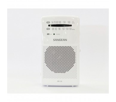 Radio De Bolsillo Sangean Sr-35 Blanco Fm/Am/Altavoz Integr