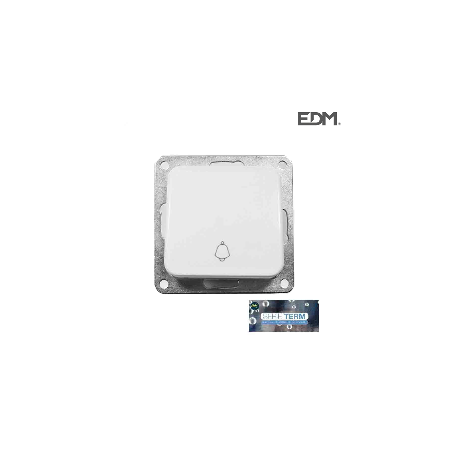 Pulsador Timbre  Empotrar "Serie Term" Edm(Bolsa Blister)
