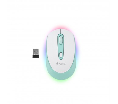 Ratón Inalámbrico Por Bluetooth Ngs Smog Mint-Rb/ Batería Re