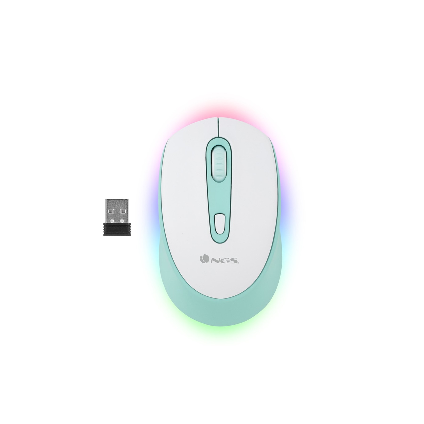 Ratón Inalámbrico Por Bluetooth Ngs Smog Mint-Rb/ Batería Re