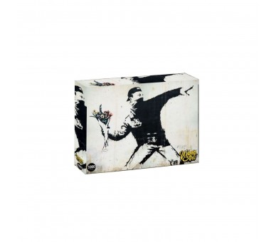 Puzzle Urban Art Man Throwing Flowers 1000 Piezas