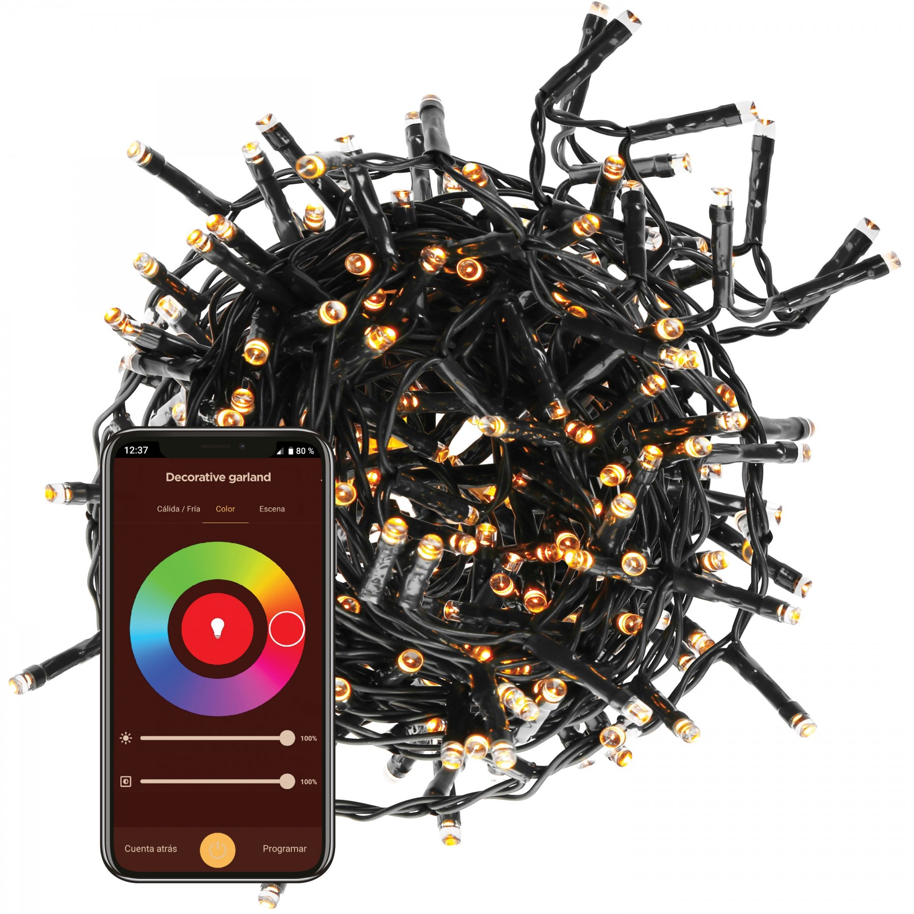 Muvit Io Guirnalda Decorativa Wifi Rgb+Cct 20M/200 Led (+2M